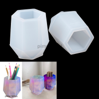 pime MALL Crystal Epoxy Mold Hexagon Pen Holder Mold Pencil Storage Silicone Mould DIY