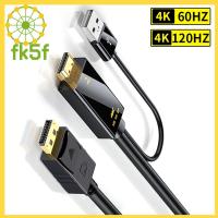 สายแปลง4K 60HZ สายแปลงอะแดปเตอร์จอมอนิเตอร์ FK5F 2.0 HD เพื่อแสดงความเข้ากันได้พอร์ต HDMI กับ Displayport