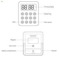 แท่นแม่เหล็กมีปลุกเสียงดังตัวเลขขนาดใหญ่นาฬิกาจับเวลาทำอาหารแบบดิจิตอลสำหรับทำอาหารเกมกีฬาอบการทำอาหารสำนักงานการเรียน