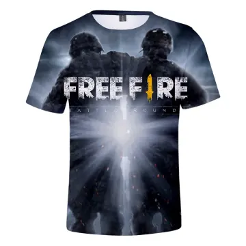 Men's Free Fire Garena Game T-shirt, top de moda feminino, esporte