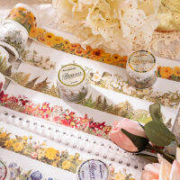 Vintage ดอกไม้ rose ตกแต่งกาวเทป INS Masking Washi เทป Diy Scrapbooking สติกเกอร์ป้ายเครื่องเขียน-fkldqyfiopgjf