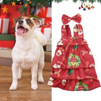 Pet Dress Fine Workmanship Pet Dress Adorable Christmas Dog Clothes Warm Pet Dress with Xmas Element Pattern for Dogs Cats Dresses