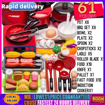 Kids Air Fryer Set Color Changing Little Chef Pretend Play Grill Playset  Pretend Play Kitchen Accessories