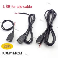 0.3m 2 Pin 4 Pin USB 2.0 A Female Male Jack Power Charge Deta Cable Cord Extension Wire Connector DIY 5V Adapter 6TH