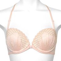 Annebra บราเสริมทรง ตะขอหน้า มีโครง เสริมฟองน้ำ Front Closer Mold Bra Bloom Up รุ่น AB1-567 สีพีช