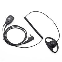 :{。;。หูฟังแบบหนีบหูฟังชุดหูฟัง PTT ไมค์สำหรับ Kenwood วิทยุพกพา Baofeng UV-6R DM-5R UV-5RE บวกสำหรับ Wouxun วอล์คกี้ทอล์คกี้ KG-UVD1P