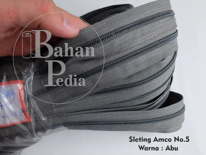 Meter Daun Sleting Resleting Zipper Nilon Nylon Amco No Abu