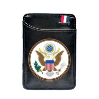 Black The United States of America Printing Leather Magic Wallets Classic Men Women Money Clips Card Purse Cash Holder BE819 Card Holders