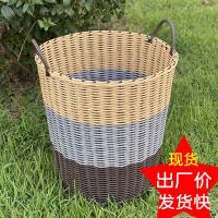 ▪✸✇ Dirty clothes basket plastic imitation rattan weaving and washing dirty storage ins toy box light luxury Lou