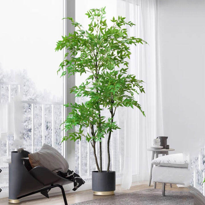 Large Fake Plants Artificial Nandina Branch Tropical Palm Tree Fake