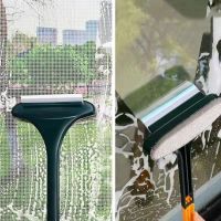 ◙卍☫ 2 In 1 Screen Window Cleaning Brush Support wet and dry can be hung detachable handle easy to clean