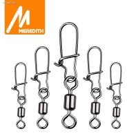 ☇ MEREDITH Pike Fishing Accessories Connector 50PCS Pin Bearing Rolling Swivel Stainless Steel Snap Fishhook Lure Swivels Tackle