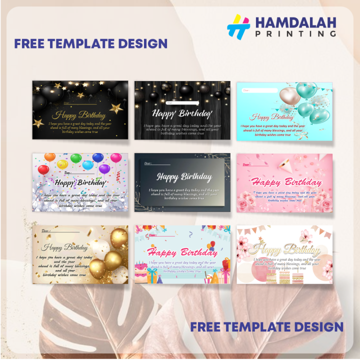 Cetak Kartu Ulang Tahun ( ISI BAYAK, 10 PCS ) / Birthday Card / Kartu