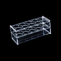 Plexiglass Rack สำหรับ Centrifuge Tube 5Ml Plexiglass Stand 10หลอดโปร่งใส Centrifuge Tube ผู้ถือเส้นผ่านศูนย์กลาง30มม.