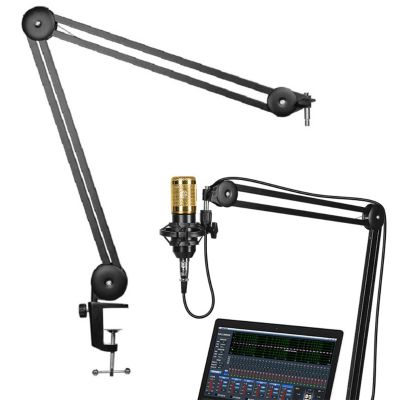 Microphone Boom Arm Mic Stand Adjustable Clip Stu-dio Suspension Scissor Arm Mount for Blue Snowball, Blue Snowball ICE