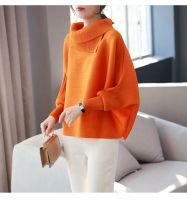 Womens Temperament Bat Sleeve Solid Color Loose Pleated Top