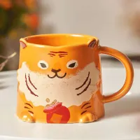 Starbuck Official Store Starbuck Cup 2022 New Year S Limited Edition Tiger Year New Year Meng Meng Fu Tiger Shaped Three-Dimensional Ceramic Mug Mug Starbuck Coffee Mug Starbuck Cup