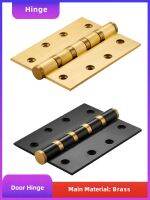 1pc 4 inch Brushed Gold Black Solid Brass Door Hinge Heavy Wood Door 3mm thick Ball Bearing Hinges Furniture Accessories