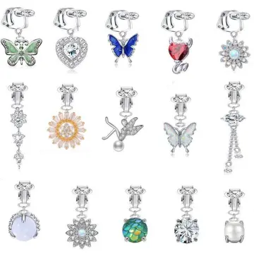 Faux Fake Belly Rings New Hoop Anti-allergy Fake Piercing Navel Ring Clip  on Umbilical Cartilage Belly Button Ring Body Jewelry - AliExpress