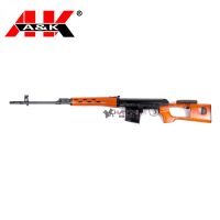 A&amp;K SVD DRAGUNOV AEG WOOD AIRSOFT SNIPER RIFLE ระบบไฟฟ้า แถมลูกบีบี ~ 1,000 นัด เป้ากระดาษ ,ของเล่นบีบีกัน