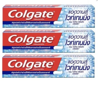 🔥🔥🔥 Colgate Advance Whitening Toothpaste 135g x3 ยาสีฟัน คอลเกต แอดวานซ์ ไวท์เทนนิ่ง 135กรัม x3 หลอด