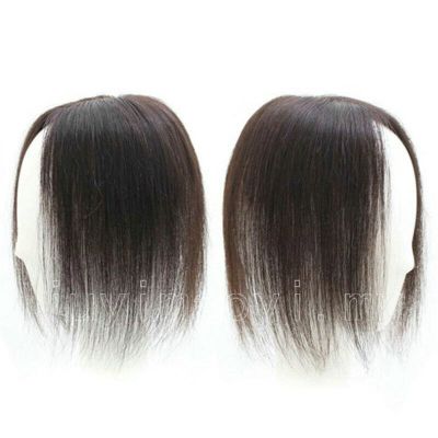 Real Human Hair Topper Toupee Clip Hairpiece Bangs Bob Top Wig For Women Hair