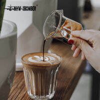 MHW-3ER ถ้วยตวงคู่ Spouts แก้วสูง Borosilicate แก้ว Scale เส้น Barista อุปกรณ์เสริมกาแฟบาร์เครื่องมือ Espresso