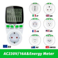 Smart AC Power Meter Wattmeter Billing Socket Energy Meter Kwh   Frequency Electricity Monitor EU/US/UK/AU/FR Plug