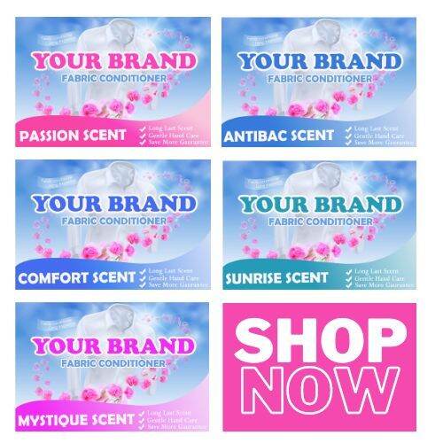 Customize Sticker Label for Fabric Conditioner/Softener Fabcon Lazada PH