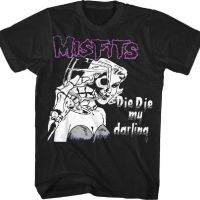 【New】ใหม่ Misfits Band Die Die My Darling Punk Danzig ผู้ชายผู้หญิงสั้นแขนหลวม Breathable กราฟิก Tops Hip-Hop Streetwear