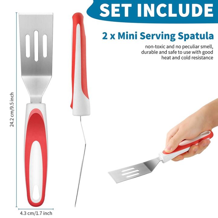4-pieces-mini-brownie-serving-spatula-cut-and-serve-turner-cookie-spatula-mini-slotted-turner-for-flipping-egg-cooking