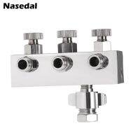 Nasedal เครื่องพ่นสี3ทางแอร์บรัชเครื่องแยกท่ออากาศที่มี1/4 "BSP ช่องเสียบหญิง + 1/8" BSP เต้าเสียบอากาศชายอุปกรณ์แปรงอากาศ