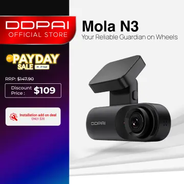 Global Version DDPAI Dash Cam mola N3 Driving Recorder Car On-Dash Mounted  Cameras with Super Night Vision 1600P Wi-Fi G-Sensor WDR Loop Recording  Motion Detection Parking Monitor with 64G TF Card 