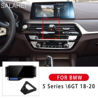 อุปกรณ์ที่จับโทรศัพท์มือถือรถยนต์ไฟฟ้าสำหรับ BMW 5 Series 6GT 2018 2019 2020คลิปหนีบช่องแอร์เคสโทรศัพท์ลายอิตาลีการรองรับ GPS 2021