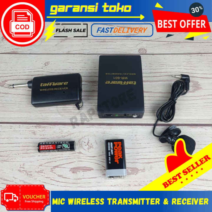 Taffware Wireless FM Transmitter & Receiver Professional Microphone / Microphone Wireless / Mic