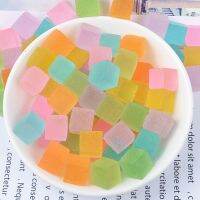 10pcs/lot Colorful Sugar Cube Resin Polymer Clay Charms for Slime Kit To Make Additive In The Slide Glue for Clay Slime Filler