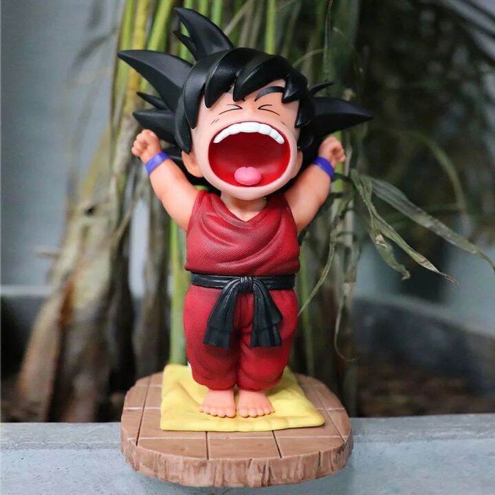 โมเดลฟิกเกอร์-อนิเมะ-dragon-ball-q-yawning-son-goku-น่ารัก-คุณภาพสูง-ของเล่นสําหรับเด็ก