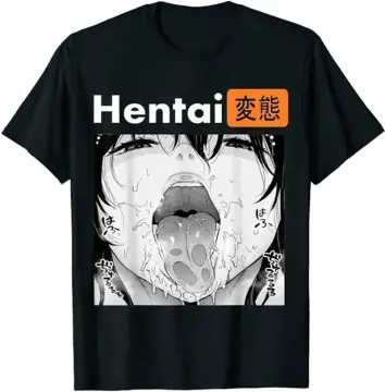  Ahegao Anime Girl With Tongue and Hands Out Weeb T-shirt :  Clothing, Shoes & Jewelry