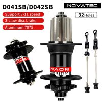 NOVATEC บูช32/36รู Mtb D042SB D041SB ศูนย์กลางจักรยานเสือภูเขาสำหรับจานเบรค MTB ความเร็ว8/9/10/11ดุมเบรคฮับ Mtb 32H