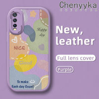 เคส Chenyyka สำหรับ Vivo Y20 Y20i Y12s Y20 2021 Y12a Y20s กรัม Y20T Y20S เมตร Y20S D เคสแฟชั่นลายการ์ตูนสีสันสดใสเคสโทรศัพท์หนังดีไซน์ใหม่เคสซิลิโคนนิ่มฝาครอบเต็มรูปแบบเคสป้องกันเลนส์กล้อง Y20S