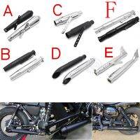 2colors Universal Motorcycles Tapered Slip-On Exhaust Muffler Pipe Chrome/black for Harley Bobber Chopper Cafe Racer Racing Haberdashery