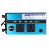 500W Smart Power Inverter DC 12V to AC 220V 50Hz w/4 USB Ports 2 AC Outlets BLACK