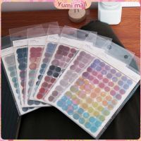 Yumi สติกเกอร์ 1 แพ็ค  3 ชิ้น สติกเกอร์  ทรงกลม หลากสีสัน Circular stickers มีสินค้าพร้อมส่ง