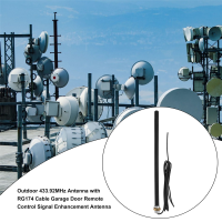 Outdoor 433.92MHz Antenna with RG174 Cable Garage Door Remote Control Signal Enhancement Antenna