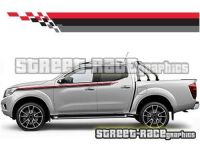 For x2 racing stripes Fits Nissan Navara decals vinyl graphics stickers Nismo