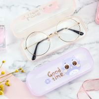 【LZ】❦❡  Bonito Cartoon Estojo De Armazenamento De Óculos Caixa De Armazenamento Simples Portátil Acessórios De Óculos De Plástico Lovely Sunglasses Box Glasses Case