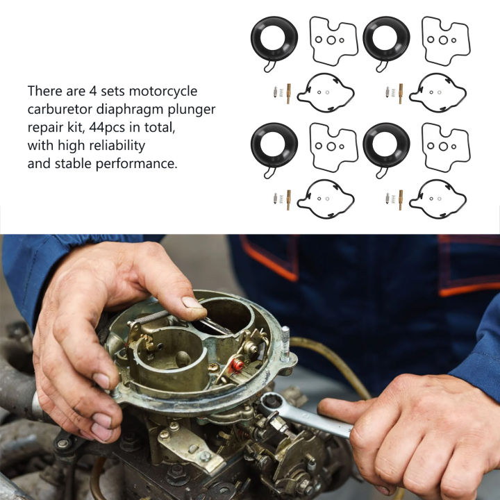 4-ชุดชุดซ่อมลูกสูบไดอะแฟรมคาร์บูเรเตอร์เหล็กเปลี่ยนยางสำหรับ-cbr600-f4-1999-2000