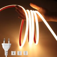 220V COB LED Strip Light 288LEDs/m Adhesive Tape Waterproof Fexible Ribbon Strips 3000K/4500K/6000K For Home Outdoor Decoration LED Strip Lighting