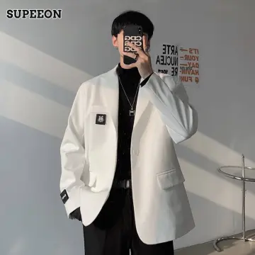 Áo Khoác blazer nam Giá Xưởng Hàn Quốc 2 cúc áo vest form rộng Unisex nam  cao cấp May Minh Cường  B01  Shopee Việt Nam