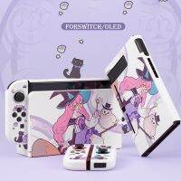 【lz】✿№  Cute Cartoon Magical Girl Switch OLED Case Kawaii Shell Hard PC Cover Game Console Habitação para Switch Acessórios de jogos